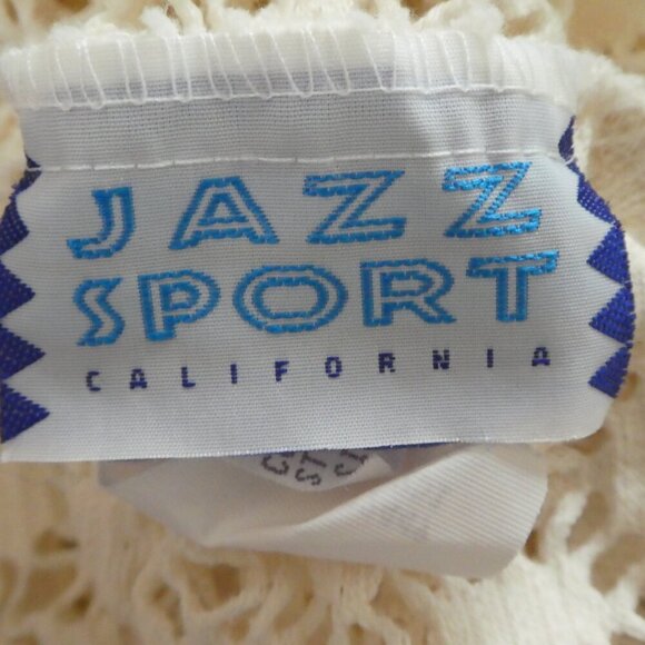 Vintage Jazz Sport Ivory White Cotton Lace Cutout Tunic Top Cover-Up Womens L - Picture 4 of 5